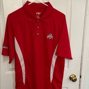 Pro Player Red and White Ohio State Polo Shirt